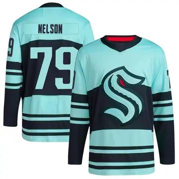 Authentic Men's Ty Nelson Teal Seattle Kraken Reverse Retro 2.0 Jersey