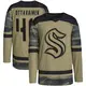 Authentic Men's Ville Ottavainen Camo Seattle Kraken Military Appreciation Practice Jersey