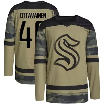 Authentic Men's Ville Ottavainen Camo Seattle Kraken Military Appreciation Team Practice Jersey