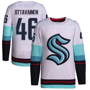 Authentic Men's Ville Ottavainen White Seattle Kraken Away Primegreen Jersey