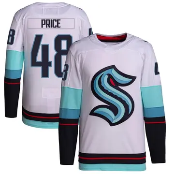 Authentic Youth Caden Price White Seattle Kraken Away Primegreen Jersey