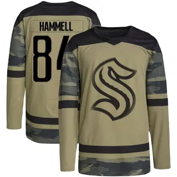 Authentic Youth Kaden Hammell Camo Seattle Kraken Military Appreciation Team Practice Jersey