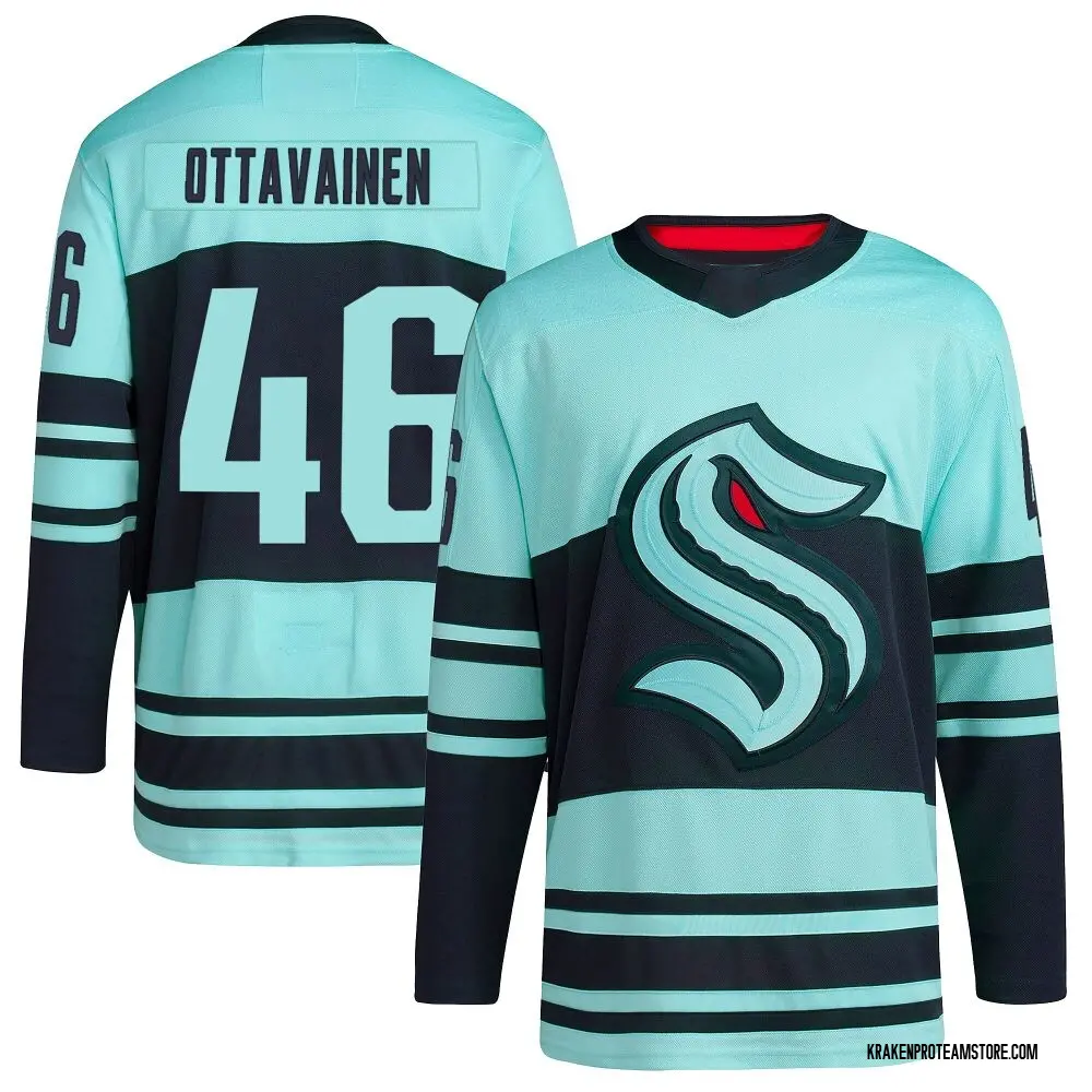Authentic Youth Ville Ottavainen Teal Seattle Kraken Reverse Retro 2.0 Jersey