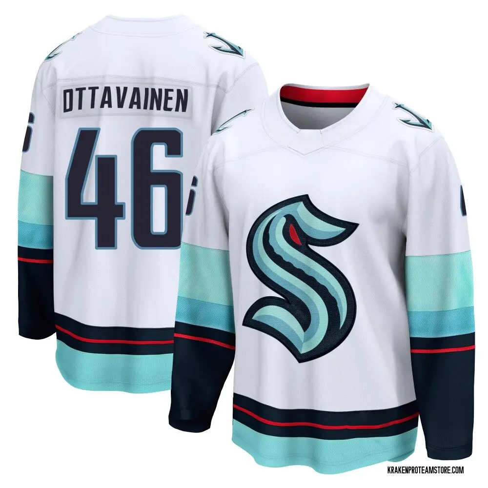 Breakaway Men's Ville Ottavainen White Seattle Kraken Away Jersey