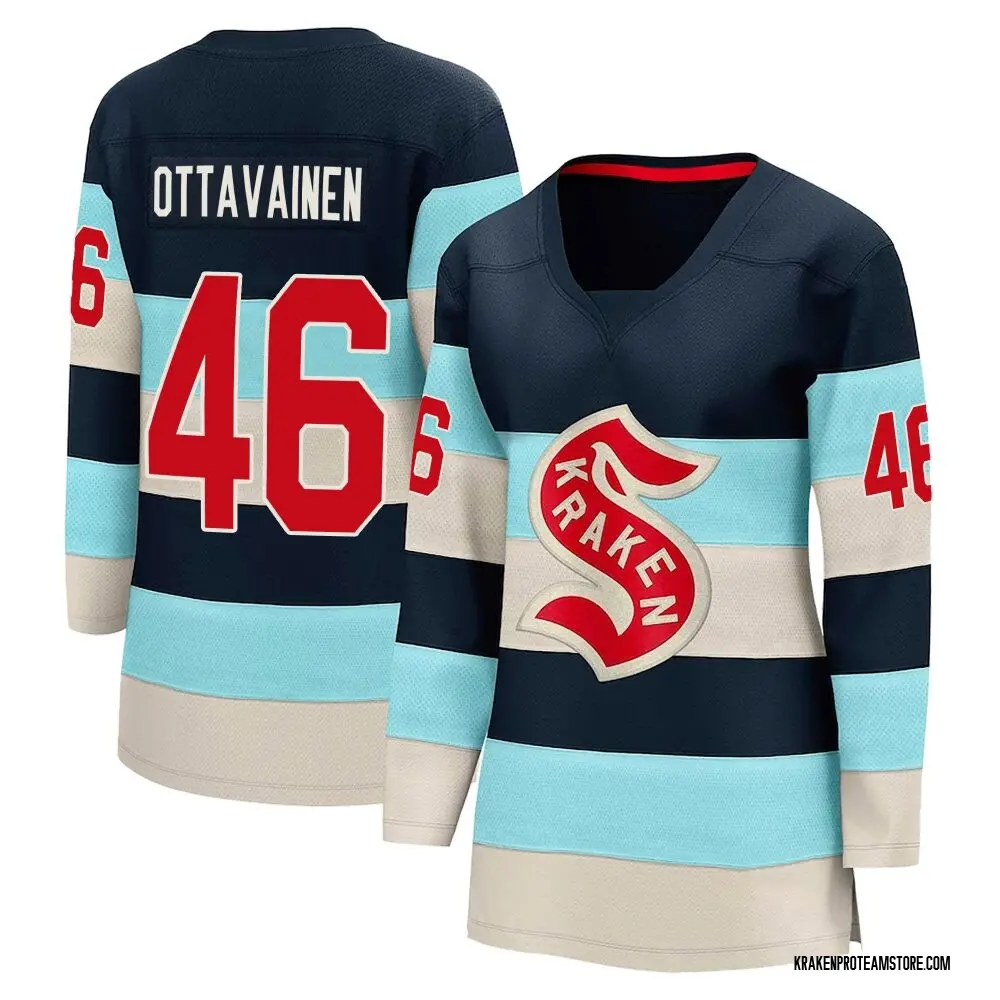 Breakaway Women's Ville Ottavainen Blue Seattle Kraken Deep Sea 2024 Winter Classic Jersey