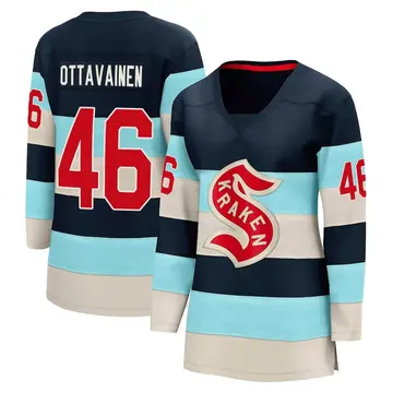 Breakaway Women's Ville Ottavainen Blue Seattle Kraken Deep Sea 2024 Winter Classic Jersey