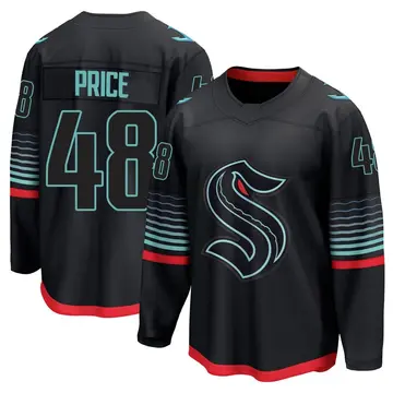 Breakaway Youth Caden Price Black Seattle Kraken Alternate Jersey