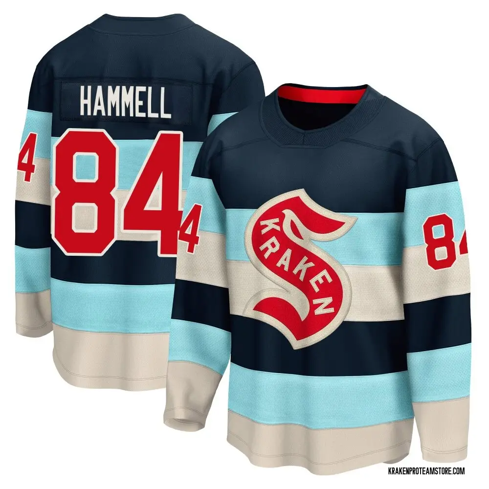 Breakaway Youth Kaden Hammell Blue Seattle Kraken Deep Sea 2024 Winter Classic Jersey