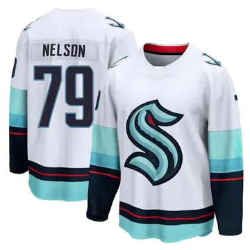Breakaway Youth Ty Nelson White Seattle Kraken Away Jersey
