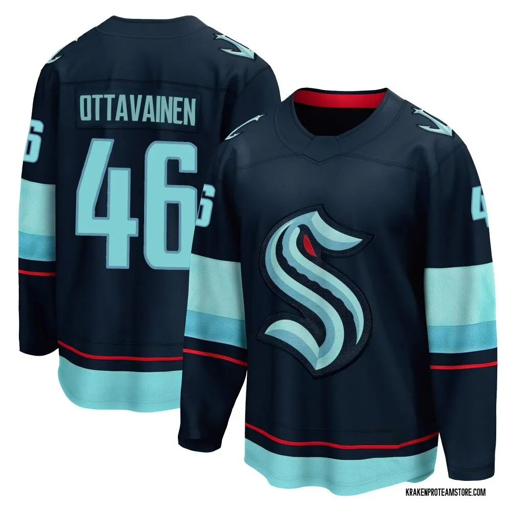 Breakaway Youth Ville Ottavainen Navy Seattle Kraken Home Jersey