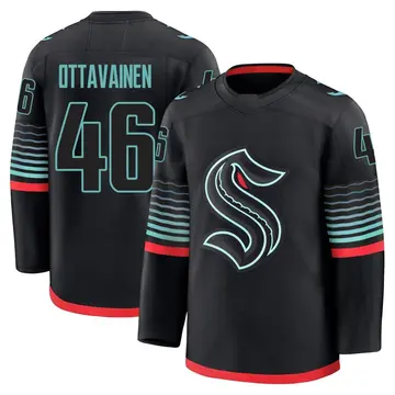 Premium Men's Ville Ottavainen Black Seattle Kraken Alternate Jersey