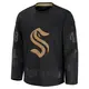 Premium Youth Caden Price Black Seattle Kraken 2024 Military Appreciation Practice Jersey