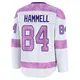 Premium Youth Kaden Hammell White Seattle Kraken 2024 Hockey Fights Cancer Practice Jersey
